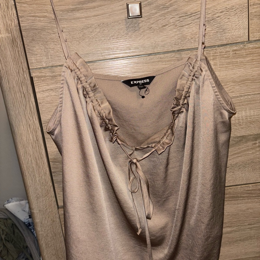 Express Women's Beige Ruffle Top